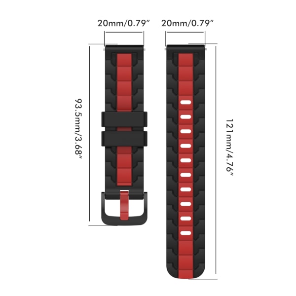 Erstatningsreimer Kompatibel med Samsung Galaxy Watch5 Dobbelt Farge Myk Silikon Armbånd Justerbart Armbånd for Kvinner Menn