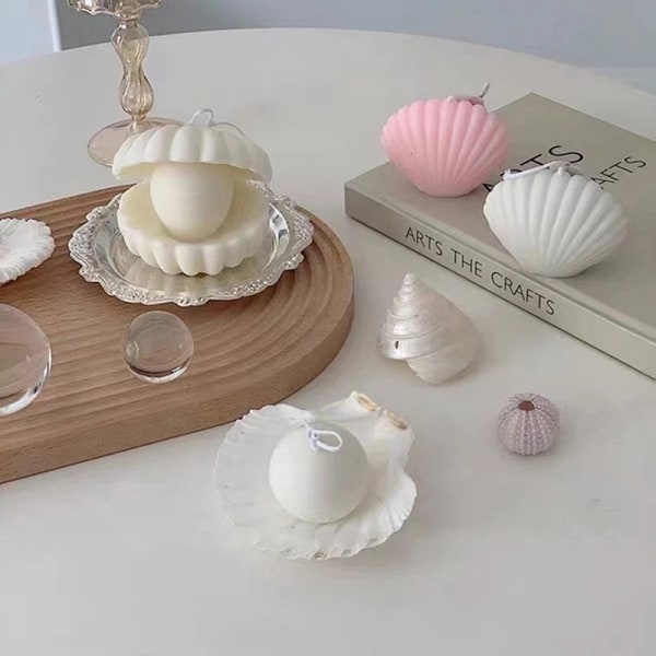 Pärl Seashell Form Sojaljustillverkning 3D