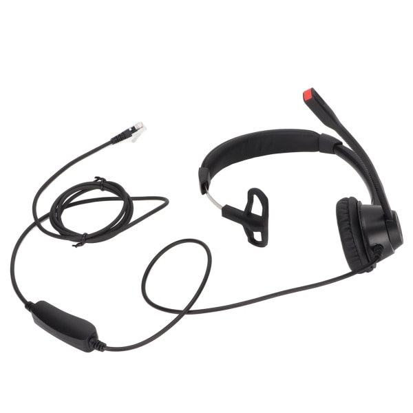 Telefon headset högtalare volymjustering mikrofon mute monaural RJ9 affärs headset svart