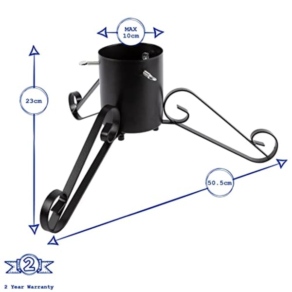 Harbor Housewares Perinteinen Joulukuusen Jalusta, Vahva Metallikehys Ja Jalat black