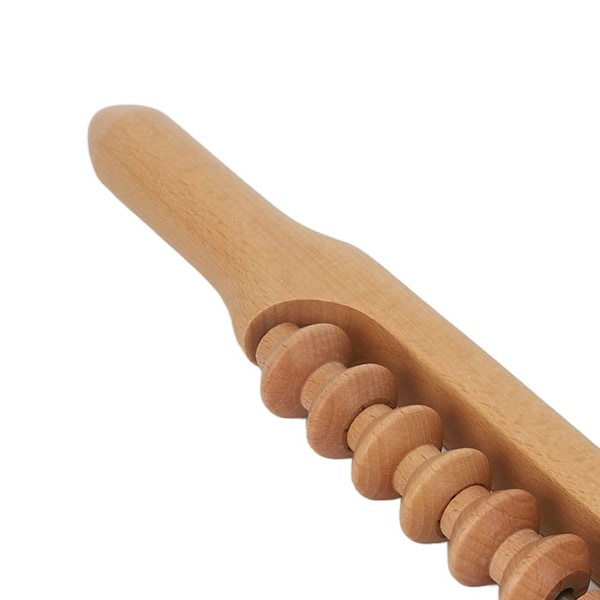 Björkträ Kroppsmassagerulle 10 Hjul Kort Version Hemanvändning Kroppsmassagerulle Stick