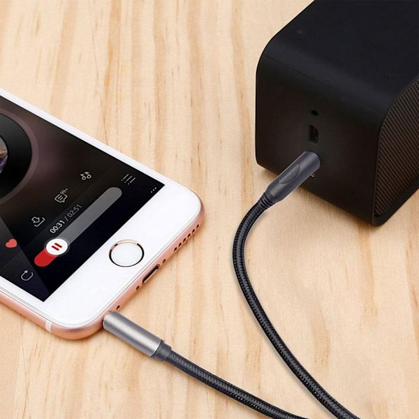 Audioadapterkabel 1/4 tommers hann til 1/8 tommers hunn