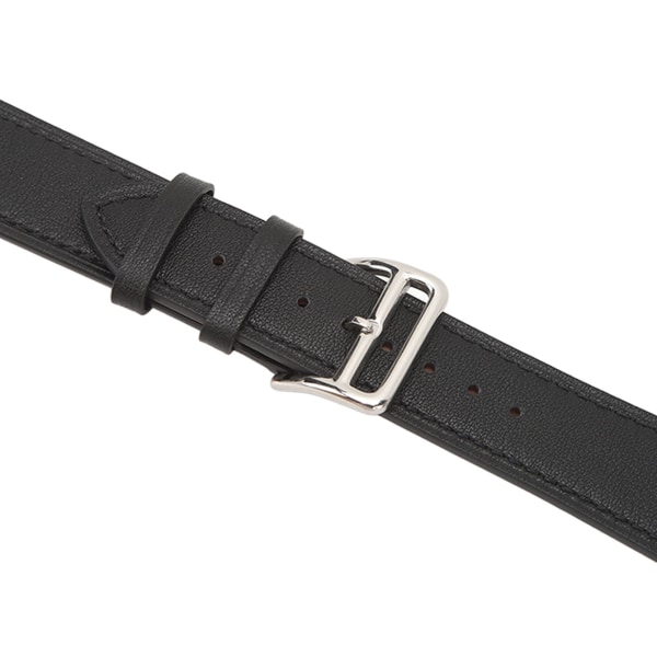 Smart Watch Band Klokkereim Lær Smart Watch Tilbehør for IOS Watch Series SE 8 7 6 5 4 3 2 1 42mm 44mm 45mm Svart