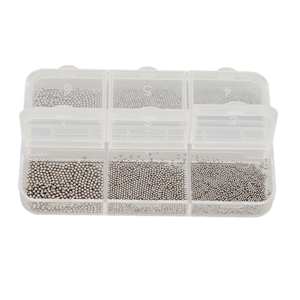 Nagelkonst Pärlor Hemma Salong Utsökt DIY Metall Mini Nagel Pärlor Dekoration för Nagelkonstnär Nybörjare Kol Svart