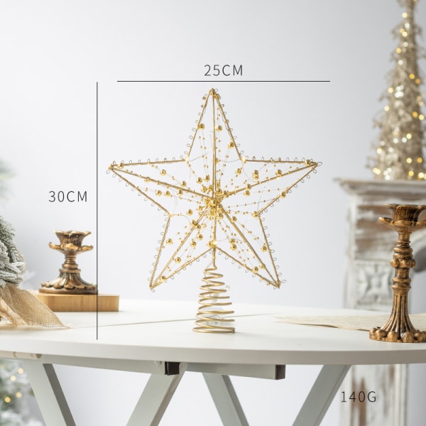 2023 Christmas Tree Top Star Fem-spiss Star Tree Top XINGX LED-lysdekorasjon Fem-stjerners 6