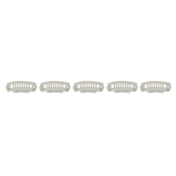 50 st hårtilläggsspännen Set Rostfritt Stål DIY 8 Tänder Snabb Kam Peruk Spännen Tillbehör 1.1 tum Beige