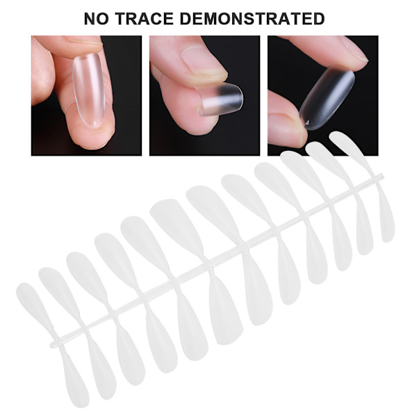 240 stk / æske Kunstige Negle Ultra Tynde Frostnegle Tips Falske Negle Tips UV Gel Værktøjer (Lange Spidse)