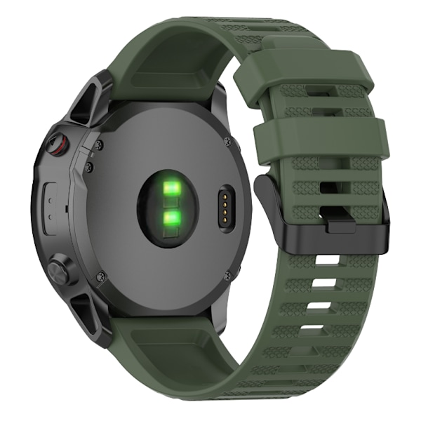 Armbandsband kompatibel med Garmin Fenix 7/6/5 Silikon Army Gre