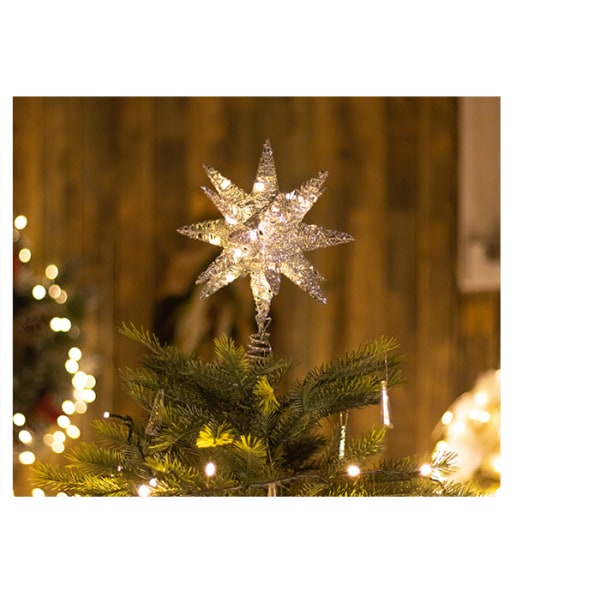 2023 juletræs topstjerne femtakket stjerne trætop XINGX LED lys dekoration femstjernet 5