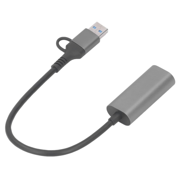 USB till Ethernet-adapter Typ C RJ45 1000 Mbps Aluminiumlegering Plug and Play USB 3.0 Hub för Laptop Dator Telefon RJ45 1000 Mbps
