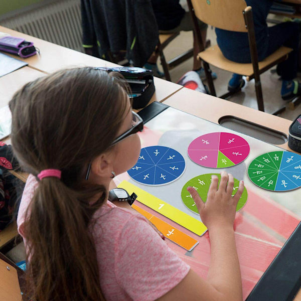 51 stk Magnetiske Runde Brøker Tidlig Utdanningsmatematikkleker Barn Læring Utdanningsleker