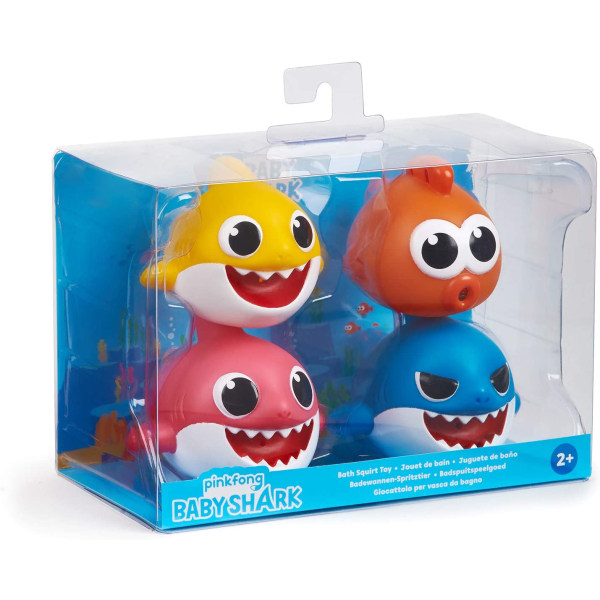 Baby Shark Baby Shark Dålig Sprutleksak, 4-pack Färg Slumpvis