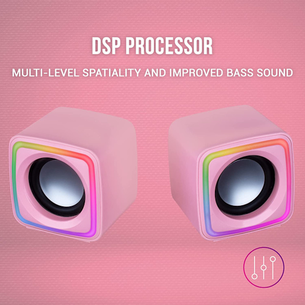 RGB-spillhøyttaler for spill, 8W DSP lydprosessor