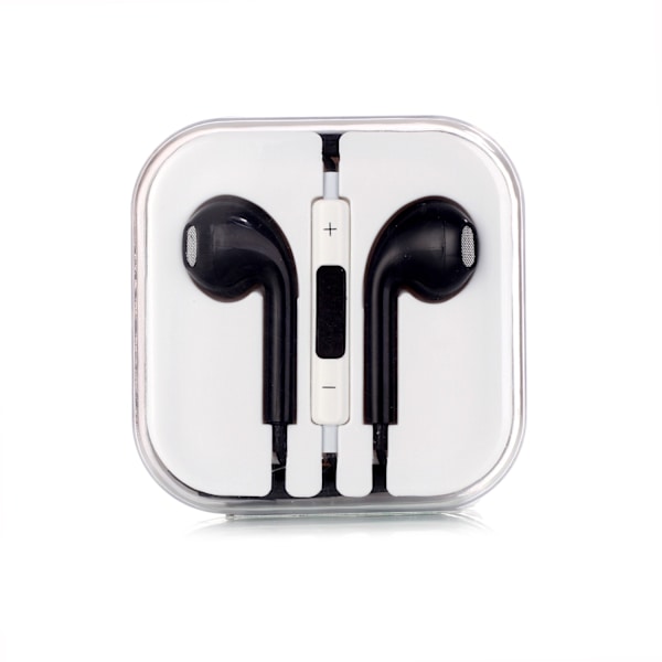 2 stk hvide ledningsforbundne hovedtelefoner med 3,5 mm mikrofon volumenkontrol velegnet til iPhone iPhone 11/11 Pro/11 Max/X/Xs Max/Xr
