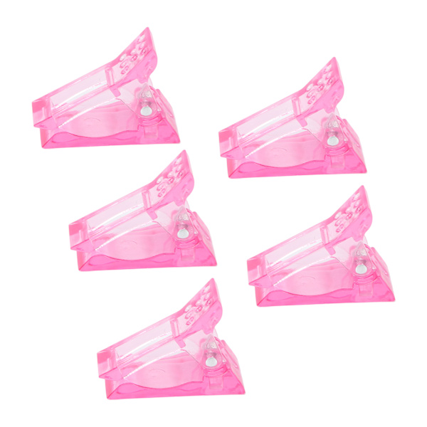 5 stk. Negletips Klip Professionel Akryl Hjem Salon Bærbar DIY Negleforlængelse Klip Neglekunst Værktøj Pink