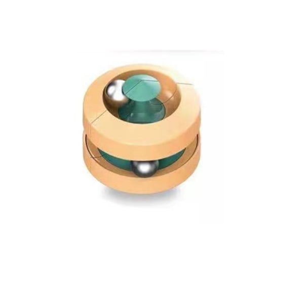 Eksotisk Metal Marmor Voksen Afstressende Legetøj Kreativ Spindende Fingerbane Konkurrence Marmor Rubiks Terning Fingerspids Gy Yellow
