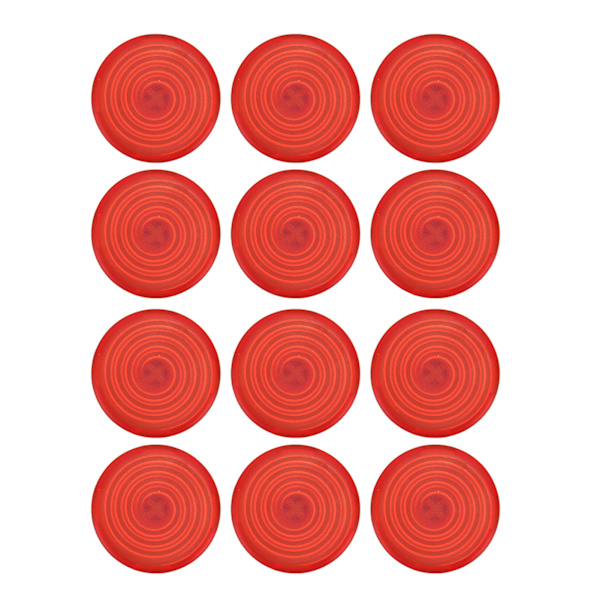 12 stk Arcade-knappdeksler - Erstatning for mekaniske trykknappdeksler for Kailh, Cherry, TTC, Akko, Glorious brytere (rød)