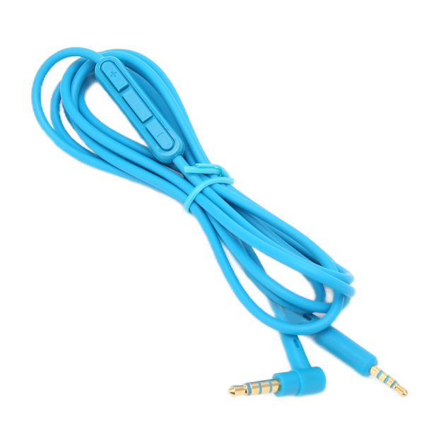 Reserve lydkabel hodetelefonkabel med in line mikrofon volumkontroll for QC25 QC35 hodetelefonerBlå