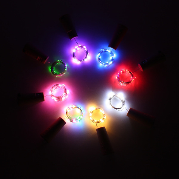 10 stk. Vinflaske Lampe Julepynt