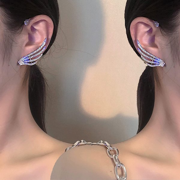 Engel Øreringe Mode Glitter Engel Øreclips Studs Øreringe til Kvinder Valentinsdag Fødselsdag Gave