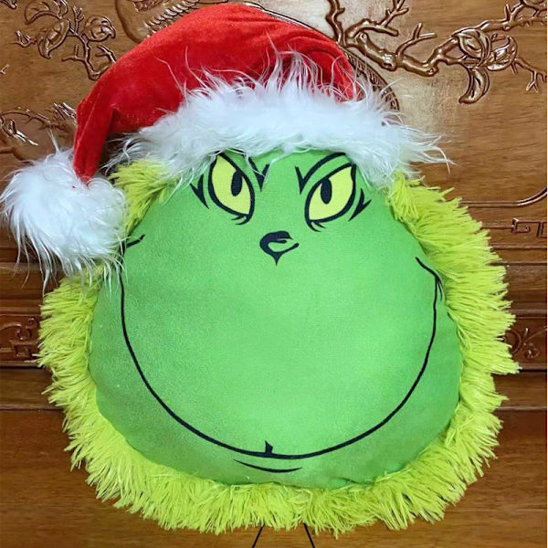 Julgrinch Plyschleksak Grinch Grön Päls Monsterdocka Leksak Docka Julgrön Monster Head