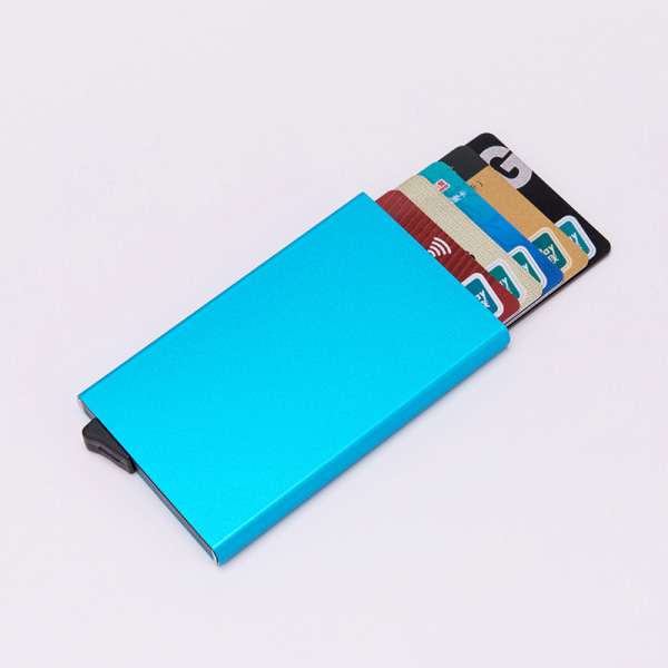 Pop-up kortholder med RFID-signalblokkering blue