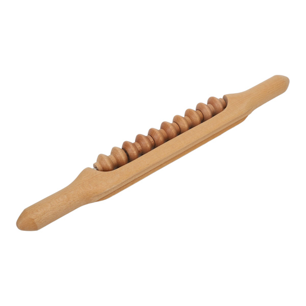 Björkträ Kroppsmassagerulle 10 Hjul Kort Version Hemanvändning Kroppsmassagerulle Stick