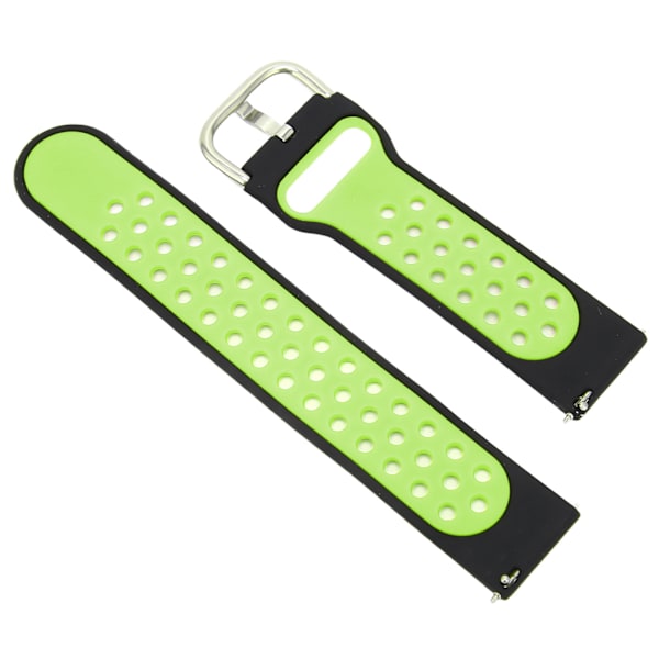20mm Blød Silikon Urrem Armbånd Udskiftning med Luft Huller til Amazfit GTS 3 Sort Grøn