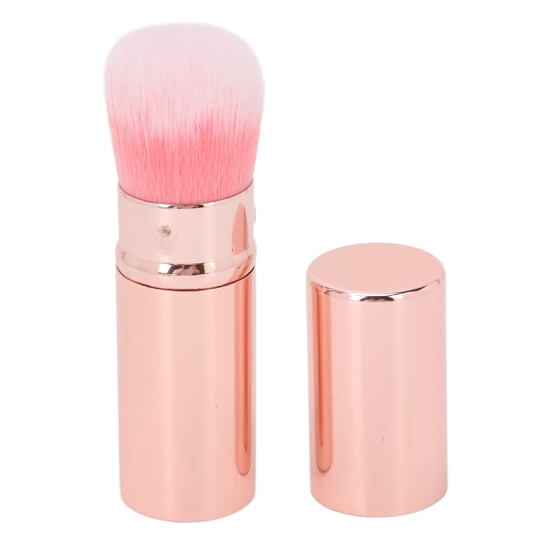 Sisäänvedettävä meikkiharja Travel Kannettava pehmeä hiusten irtopuuteriharja kosmeettinen työkalu meikkitaiteilijalle Pink