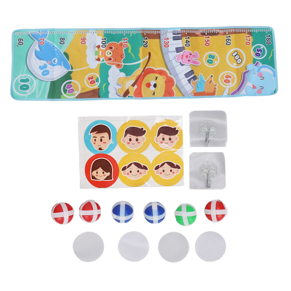 Poppande Hoppande Leksak Växthöjdsmätare Barn Darttavla Spel Touch High Mat Rolig Fest Födelsedagspresent Djurtyp B + 6 Bollar + 2 Krokar