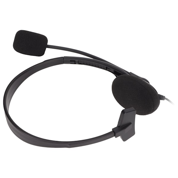 S480 Telefonheadset 3,5 mm plugg brusreducering justerbart enkel öra kundtjänst headset för datorer svart