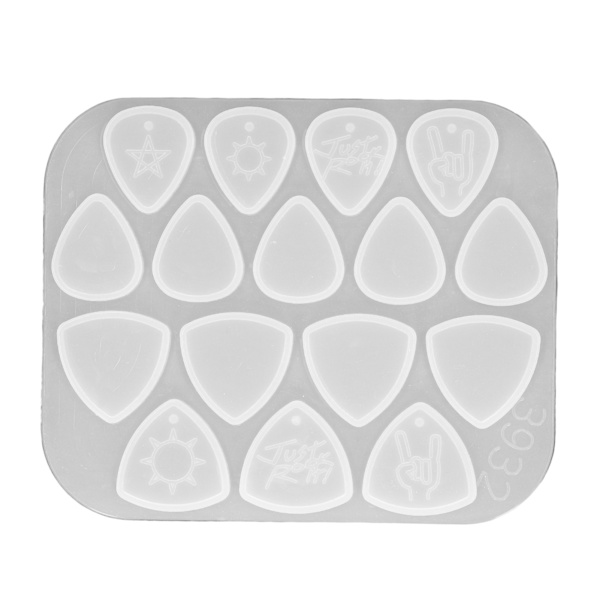 Silikonform Återanvändbar Multifunktionell DIY Triangelgitarrplock Kristallepoxysilikonform