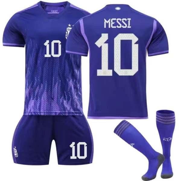 Argentina Fodboldtrøjer Hjemme Udebane Court No.10 Macy Voksen og Børn Fodbolddragt Sæt Argentina Away-1 XL