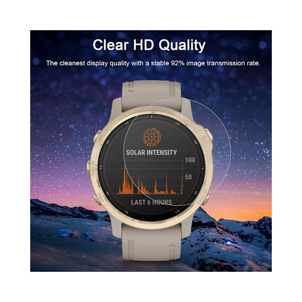 Garmin Fenix 6S Pro • Skärmskydd • 9H härdat glas