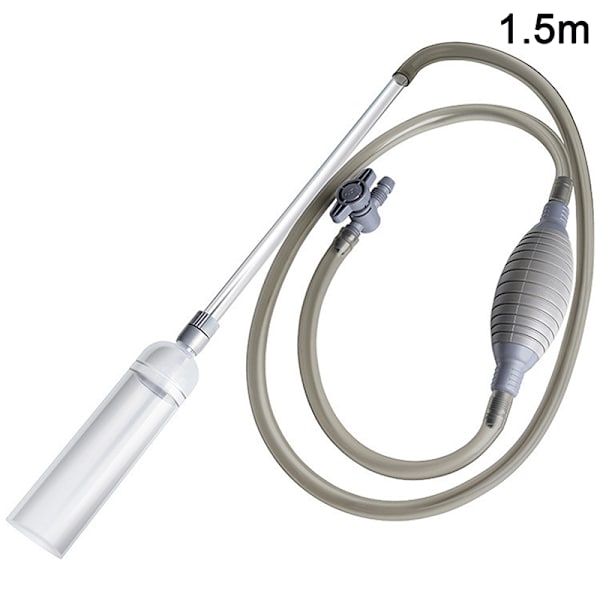 1,5 m Akvarium Rengøringsfisk Tank Vakuum Siphon Pumpe