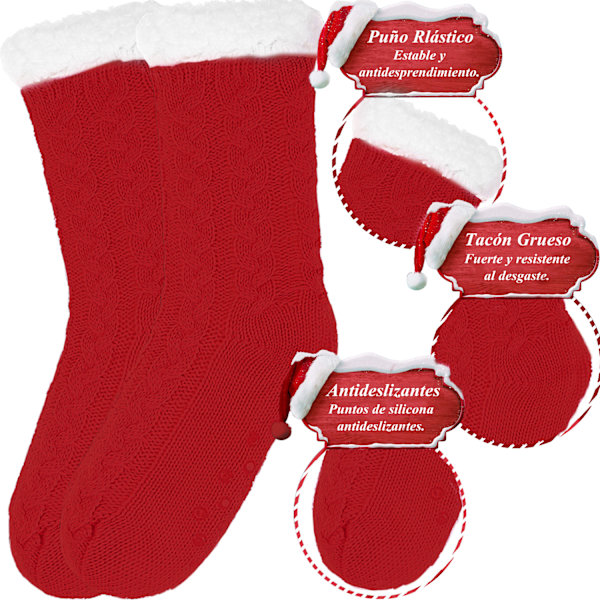 1 Par Julstrumpor i Tjock Korallfleece