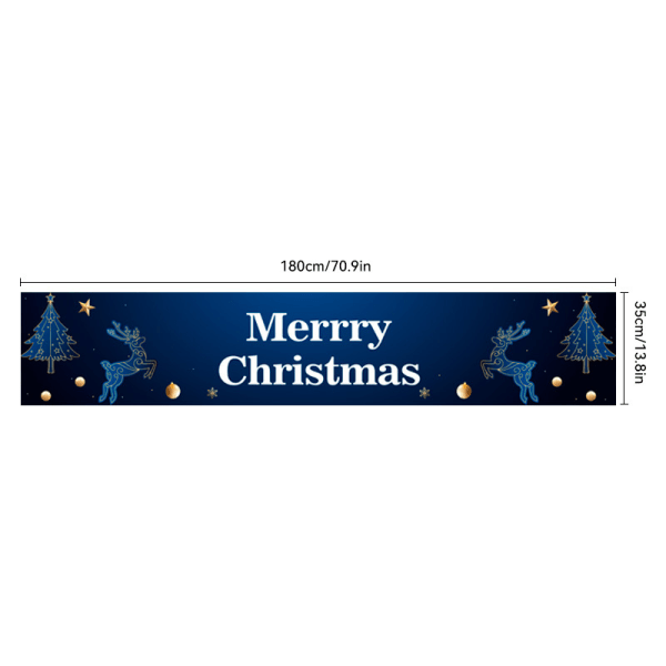 Juledugeudstyr Polyesterfiber Oxford-dugbordløber Kreativ julebordløber 2 Polyester Fabrics-180 * 35cm