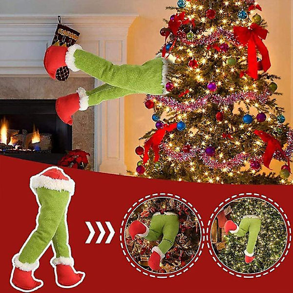 Jule-Grinch Stjal Ben Plush Dukke Juletræsdørsdekoration Ornament Rekvisitter 1