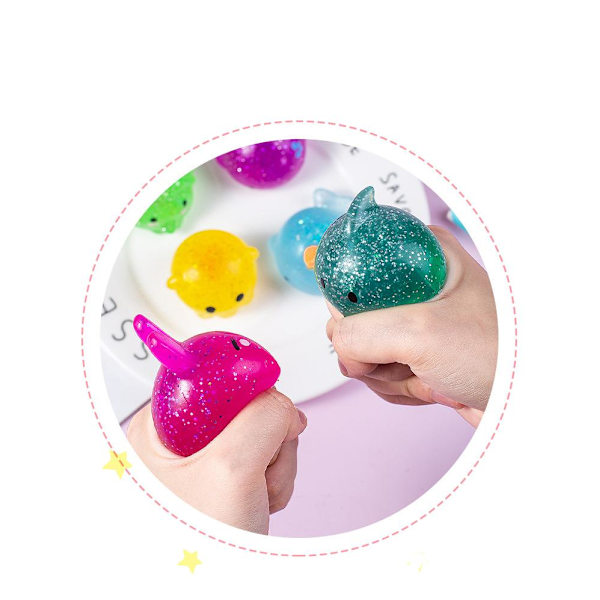 Sødt Klemmelegetøj Blødt Gummi Afstressende Legetøj Dyr Stressaflastning 3