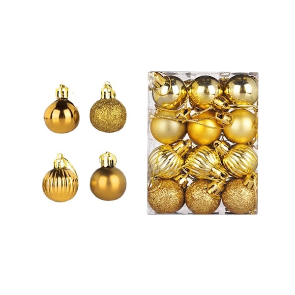 Julekule 3cm Galvanisert Lys Spesialformet Kule Plastkule Jul Juletre Bronze 3cm Ball 24/S