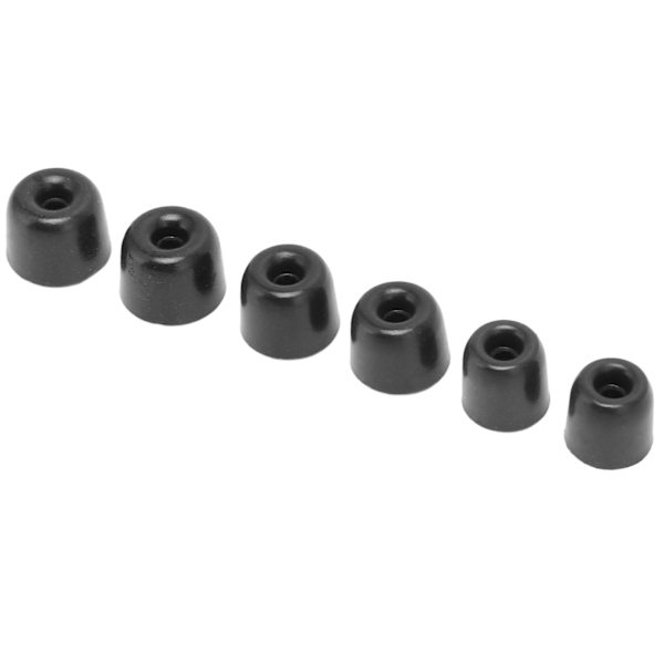 6 st Memory Foam Öronproppar Bekväma Brusreducering 4,1 mm Innerdiameter Ersättning Öronproppar för de Flesta Hörlurar