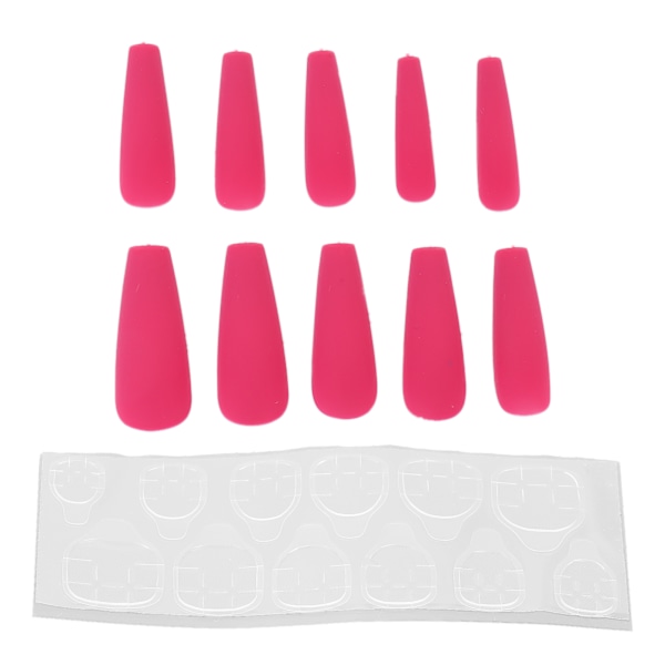 10 stk Lange Kiste Glansfulde Falske Negle Kunstige Tryk På Fuld Dækning Falske Spidser Negle Manicure Tilbehør til Kvinder Piger N5355-09