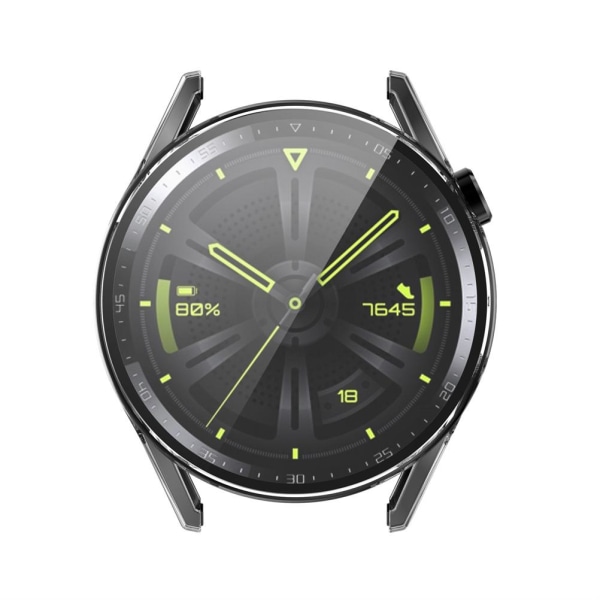 PC-ramme Pansret Glas Etui Kompatibel med Huawei Watch GT3 42mm 46mm Smartwatch Stødsikker Cover