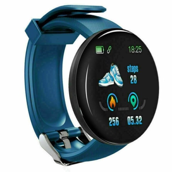 D18 Ssmart armband pulsmätare smart watch blue