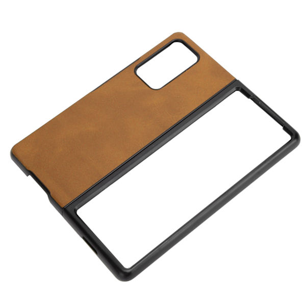 Mobiltelefonskydd Stötsäkert Läderfodral Skal för Samsung Galaxy Z Fold 2 Brun