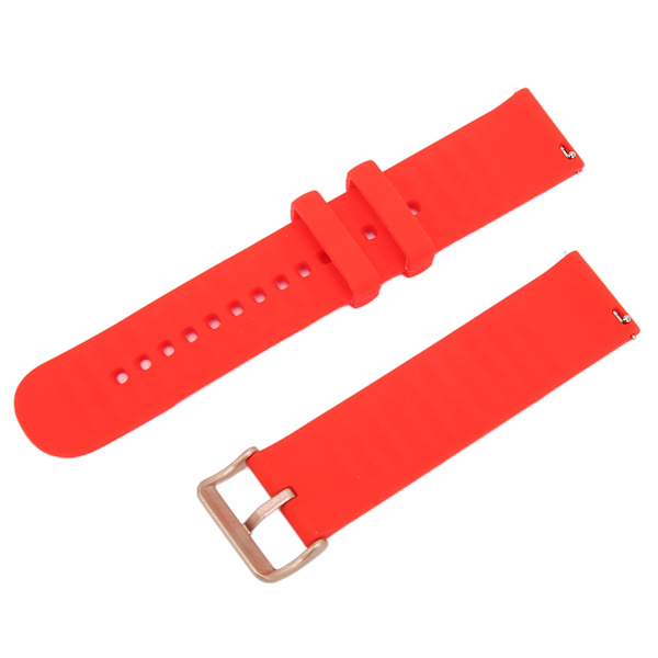 Justerbart Silikonarmband för Amazfit GTS 3/GTS 3 PRO Andningsbart Smartwatch Armband Rött