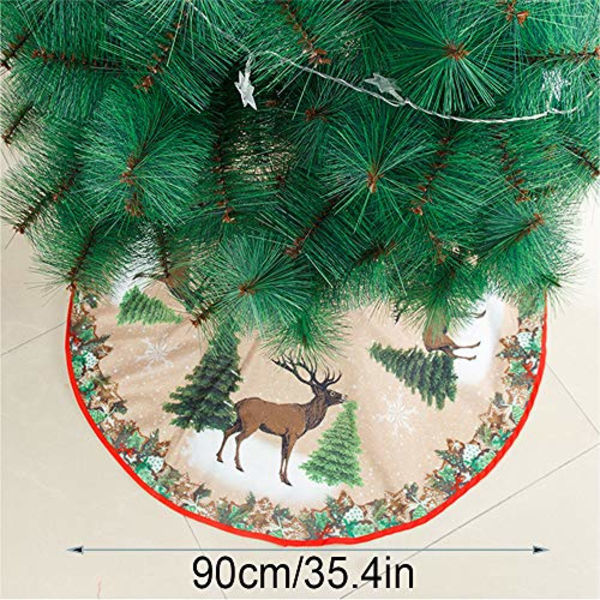 Gurxi Plussinen Joulukuusipeite Pyöreä Joulukuusijalusta Matto Pyöreä Joulukuusimatto 90cm pink