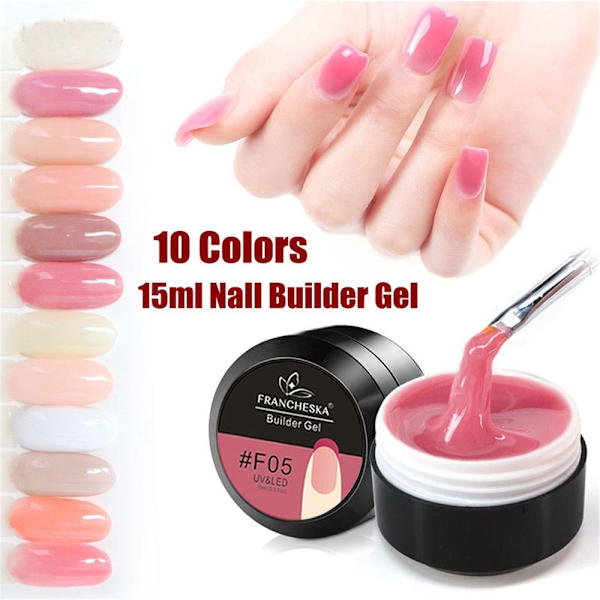 15ml Nagelförlängningsbyggargel Nagelkonst Förlängning Lim F02