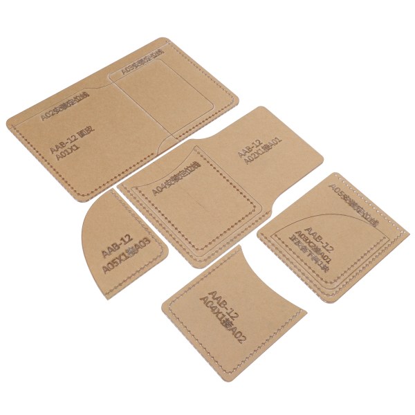 5 stk akrylmal DIY håndlaget kort lommebok skinnmønster form håndverksverktøy