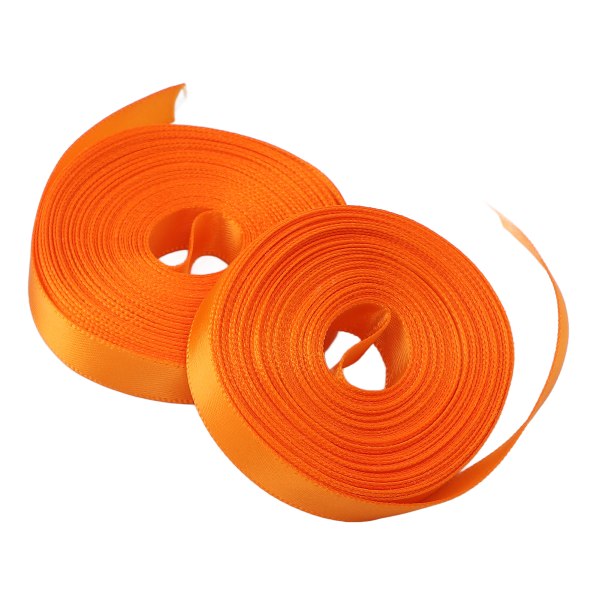 10mm Gavebånd Vandfast Dekorativt Bånd DIY Polyester Indpakningsbånd 5yard X 2stk Orange